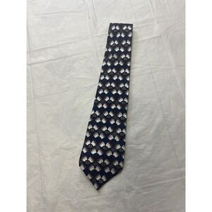 Vintage Givenchy Tie Navy Blue Monsieur Floral Silk